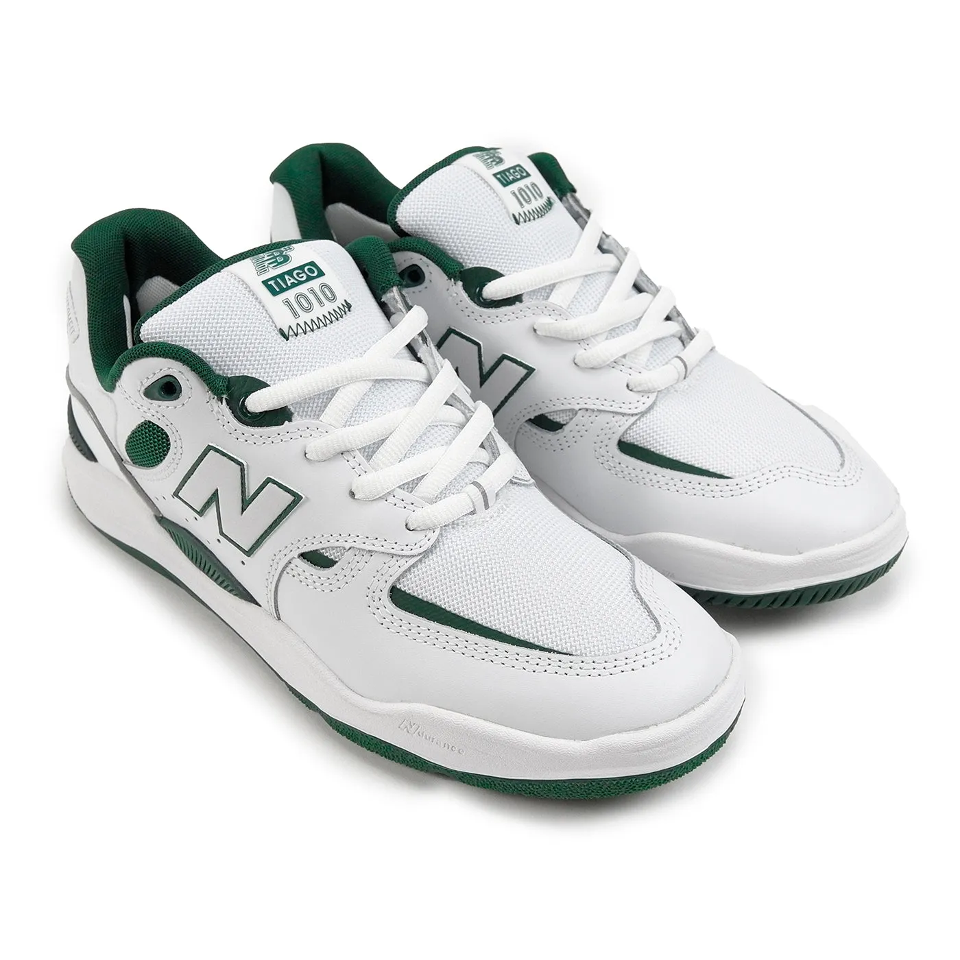 New Balance Numeric 1010 Tiago Shoes - White / Forest Green