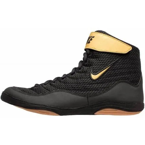 NIKE INFLICT 3 WRESTLING PROFESSIONAL BOXING SHOES BOXING BOOTS US 8.5-11 Black-Gold