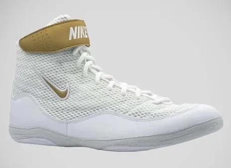 NIKE INFLICT 3 WRESTLING PROFESSIONAL BOXING SHOES BOXING BOOTS US 9-11 White Metallic Gold