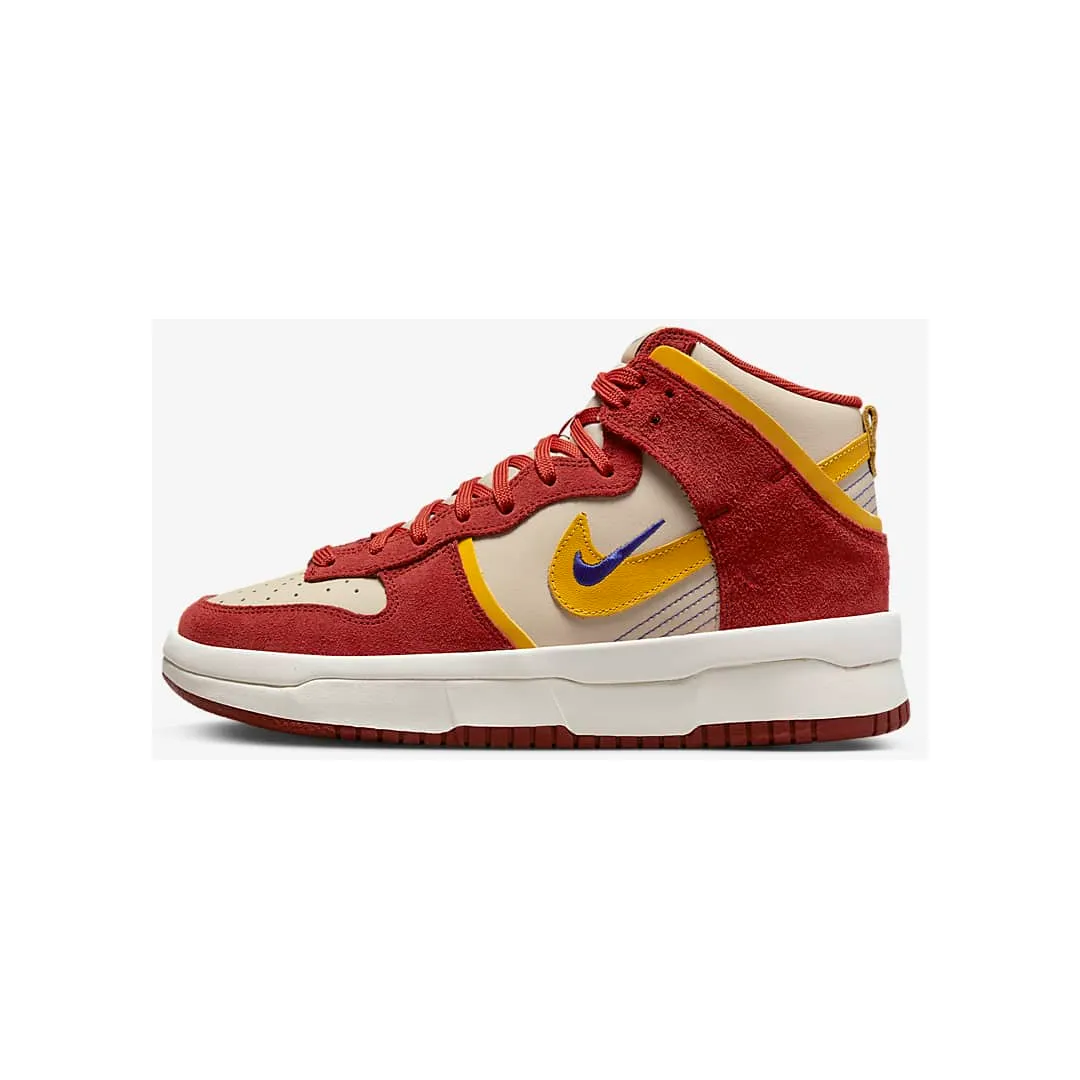 Nike Women's Dunk High Up Shoes - Cinnabar / Lapis / Sanddrift / Yellow Ochre