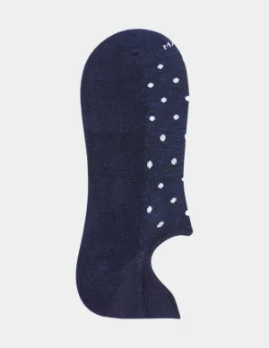 No Show  Polka Dot Sneaker Socks | Navy