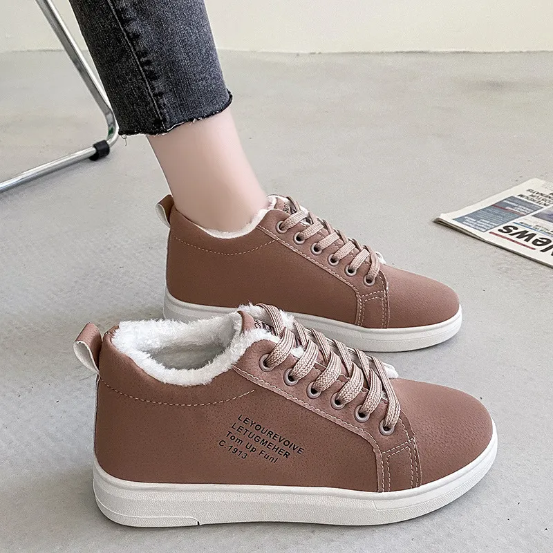 OCW Women Orthopedic Boots Short Warm Plush Lace up Ankle Boots