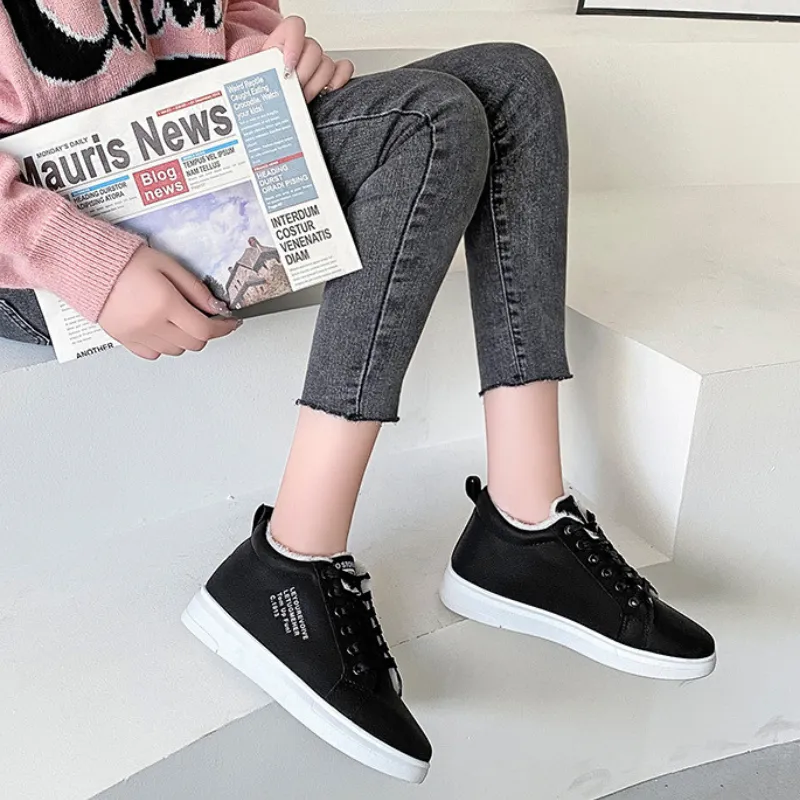 OCW Women Orthopedic Boots Short Warm Plush Lace up Ankle Boots