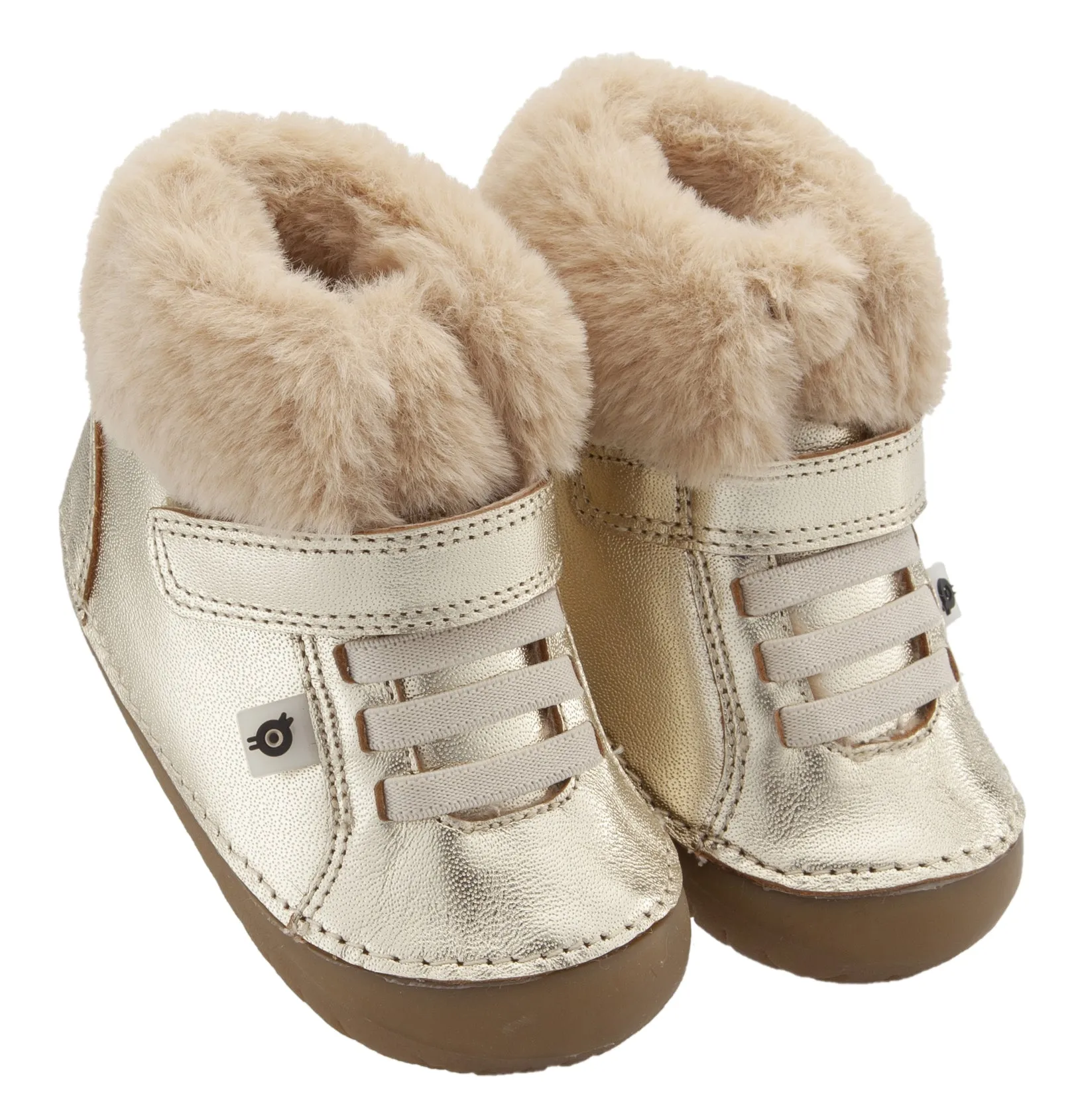 Old Soles Girl's and Boy's Flake Pave Sneaker Booties - Gold