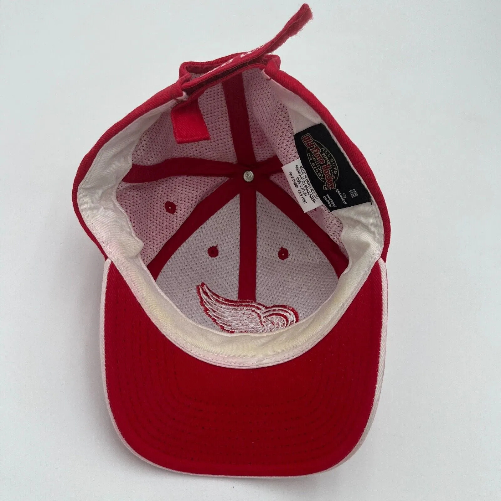 Old Time Sports NHL Detroit Red Wings Cap old time hockey red w/white adjustible