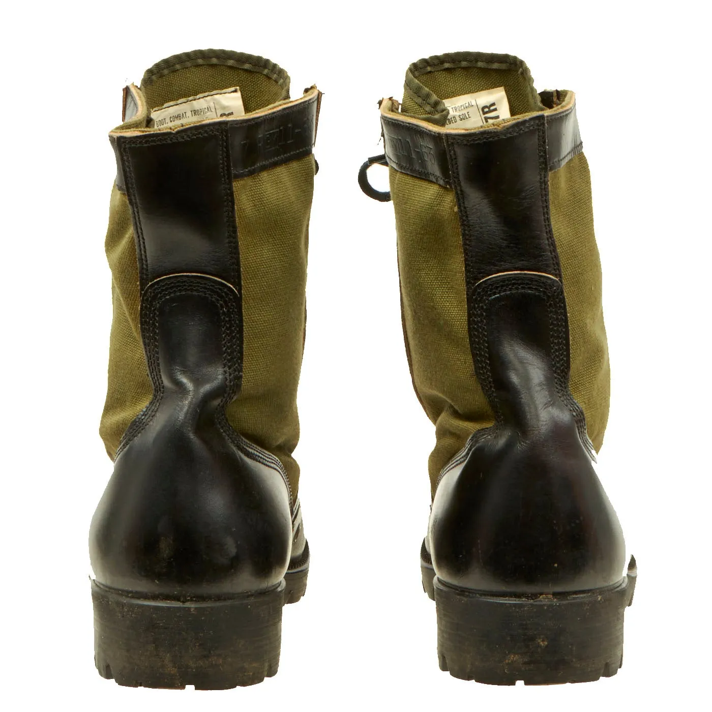 Original U.S. Vietnam War Jungle Boots - Rare 2nd Pattern - Size 7R - Dated 1963
