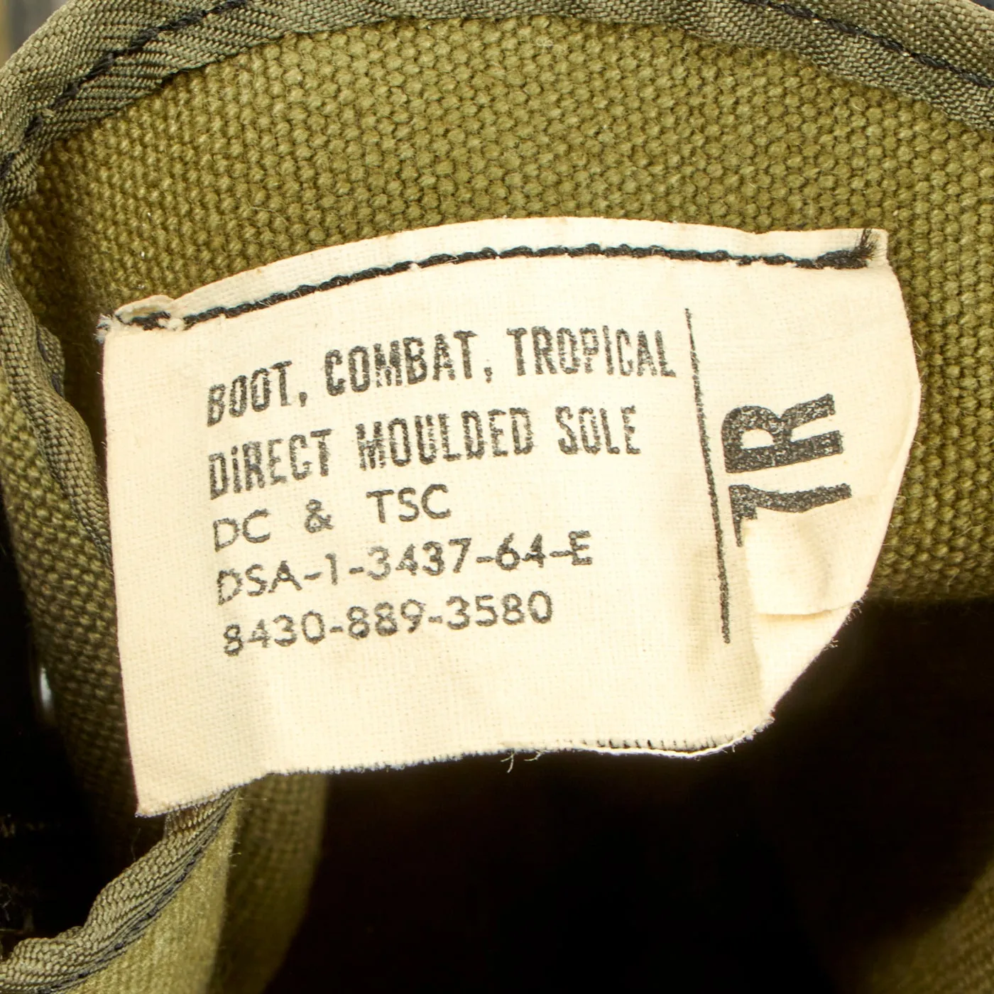 Original U.S. Vietnam War Jungle Boots - Rare 2nd Pattern - Size 7R - Dated 1963