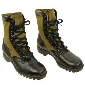Original U.S. Vietnam War Jungle Boots - Rare 2nd Pattern - Size 7R - Dated 1963