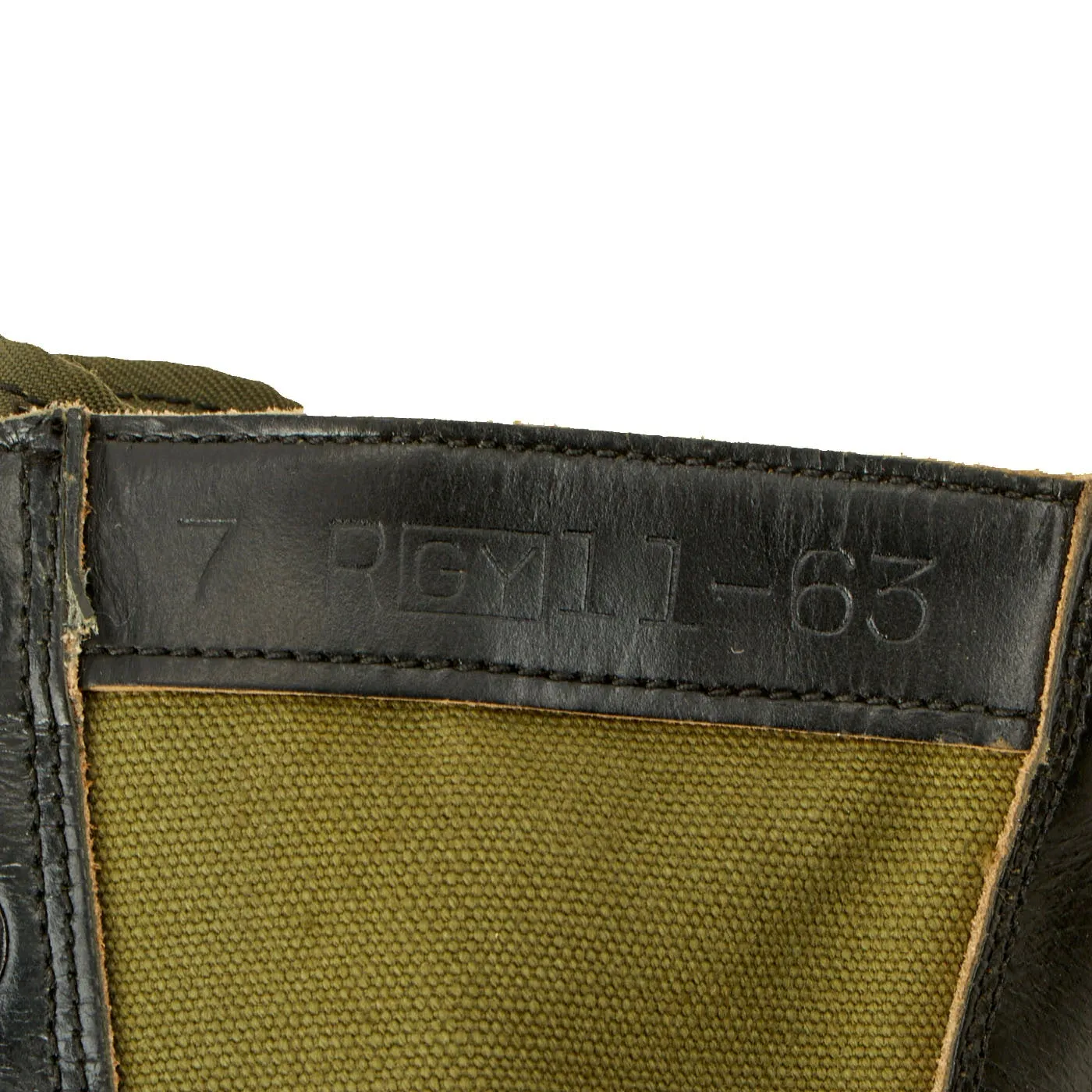 Original U.S. Vietnam War Jungle Boots - Rare 2nd Pattern - Size 7R - Dated 1963