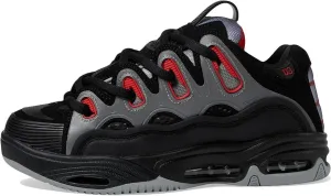 Osiris D3 2001 Black Light Grey Red Mens Skate Trainers Shoes