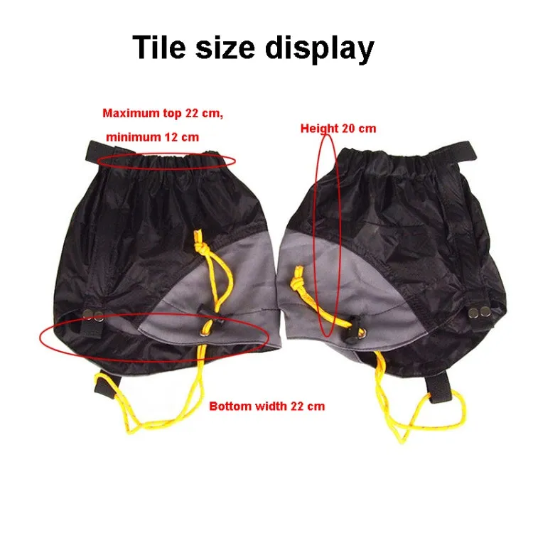 Outdoor Dust-Proof and Dirt-Proof Foot Cover Lightweight Silicone-Coated Nylon Waterproof Snow Cover(Classic Black)