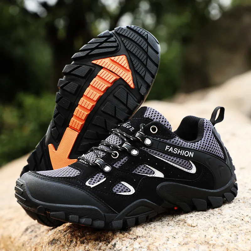 Outdoor Hiking Boots Men Summer Breathable Trekking Shoes Male Anti-Skid Walking Sneakers For Climbing Mountaineering Camping