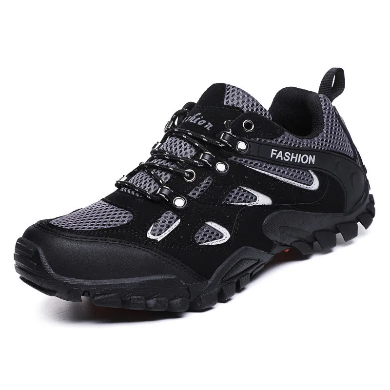 Outdoor Hiking Boots Men Summer Breathable Trekking Shoes Male Anti-Skid Walking Sneakers For Climbing Mountaineering Camping