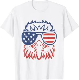 Patriotic Eagle T-Shirt 4Th of July USA American Flag Tshirt T-Shirt