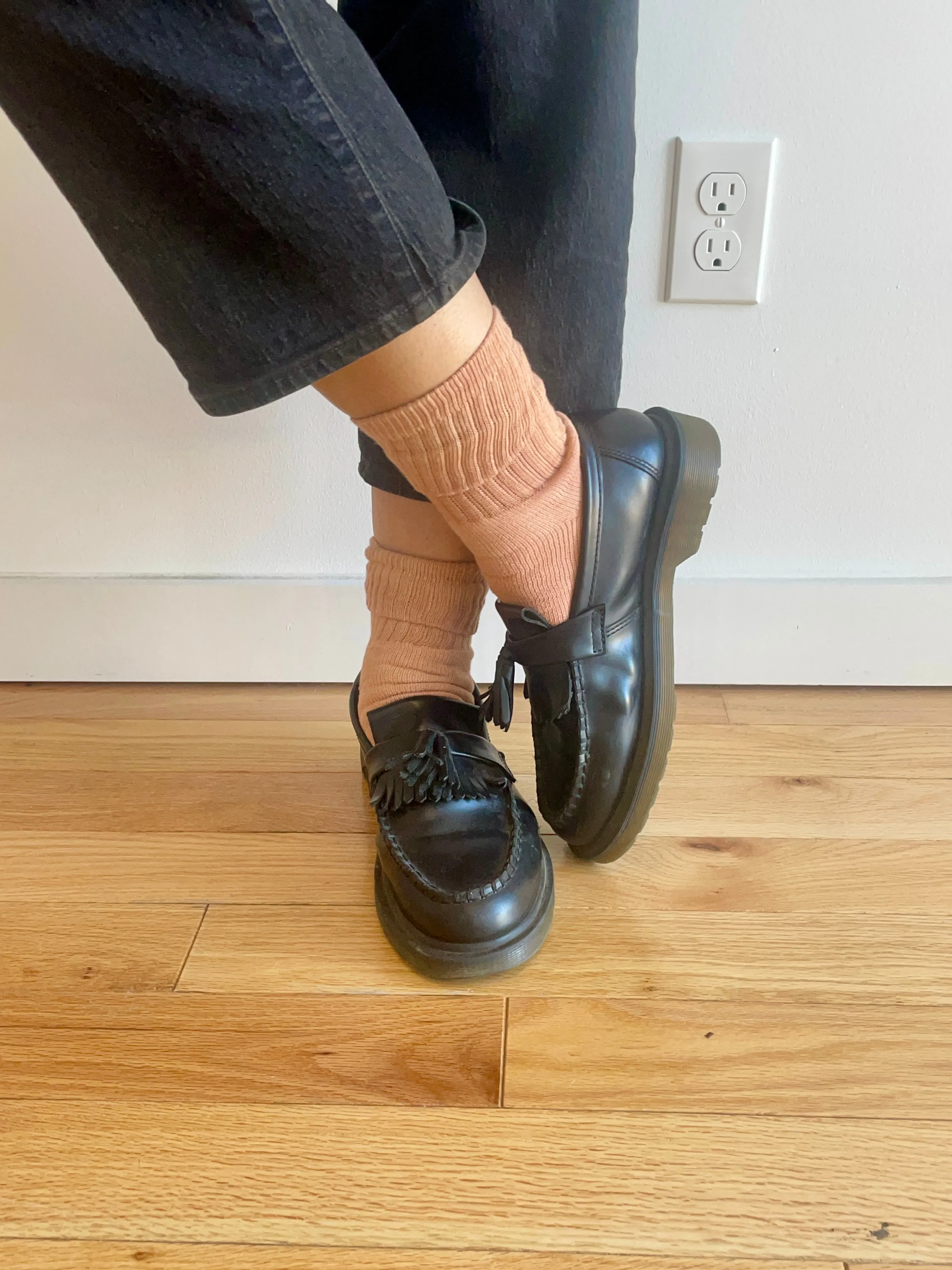 Peach Organic Cotton Plant Dyed Socks
