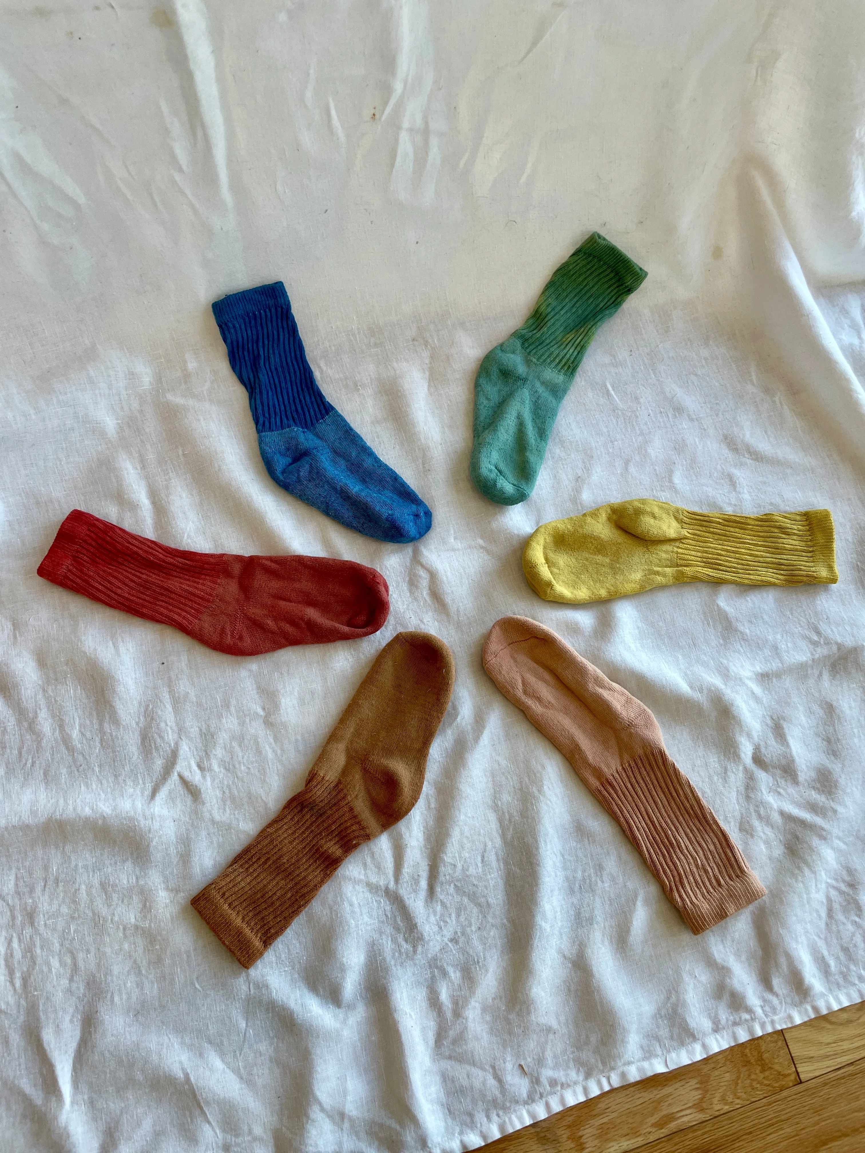 Peach Organic Cotton Plant Dyed Socks