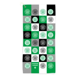 Personalised Celtic Chequered Golf Towel