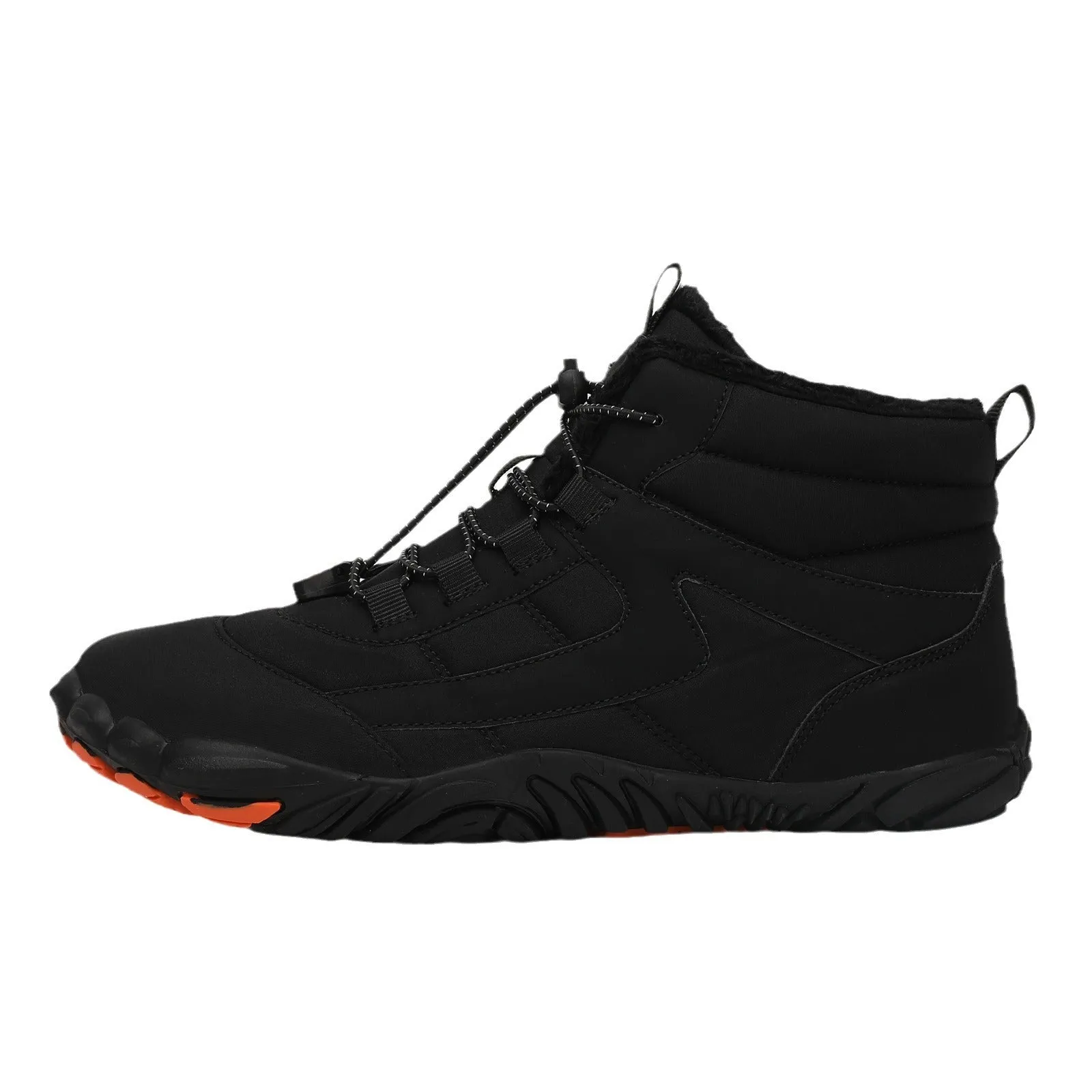 Plus Size Outdoor Five-finger Cotton Shoes Men's Fleece-lined Mountaineering