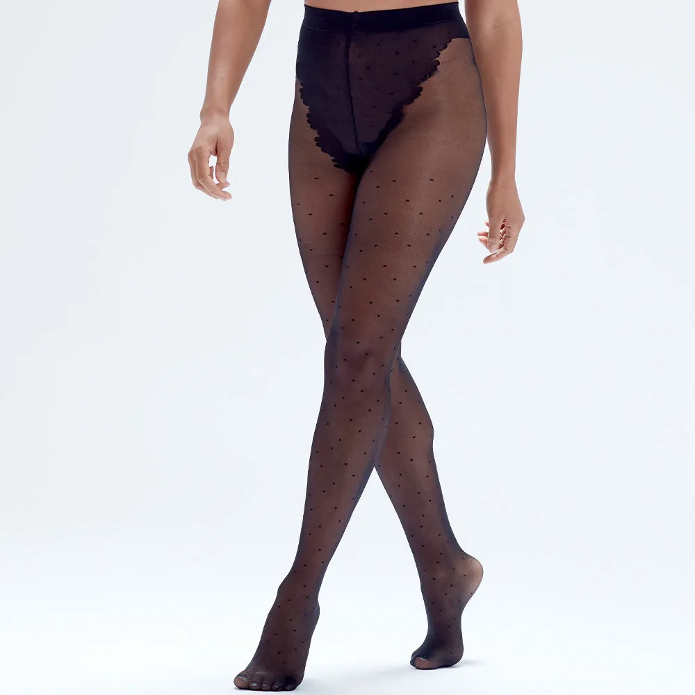 Pretty Polly Eco Wear Biodegradable Sheer Spot Tights 20 Denier