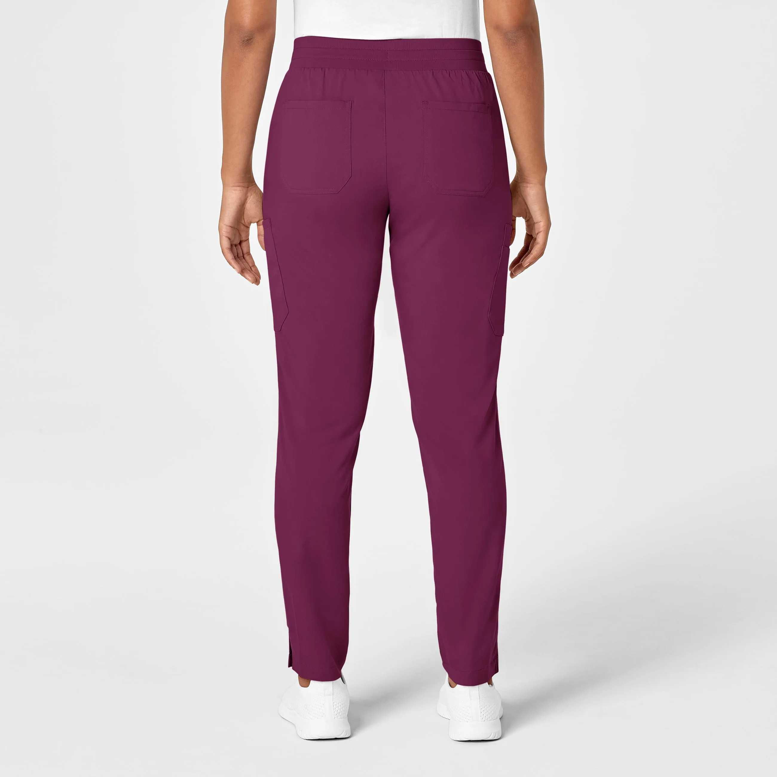 PRO Women's Slim Leg Cargo Scrub Pant - Wine