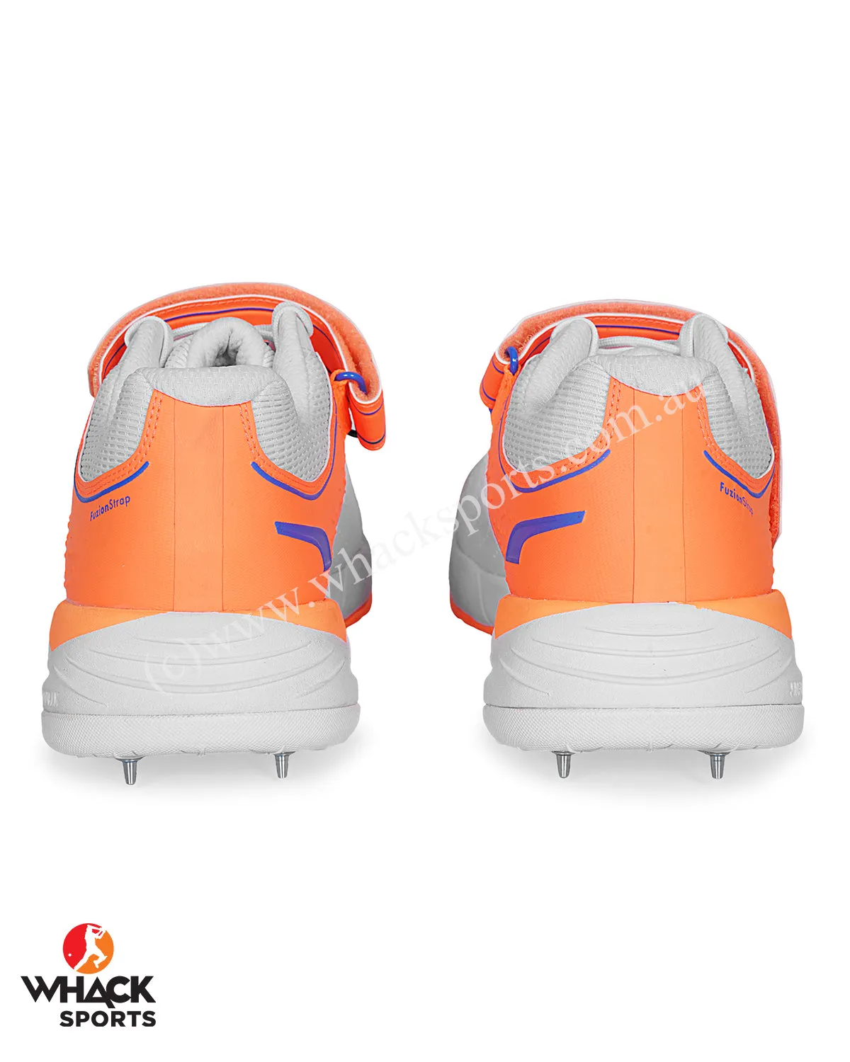 Puma 22.1 Bowling Cricket Shoes - Steel Spikes - White Bluemazing Neon Citrus