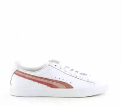 PUMA - WOMENS CLYDE L VELFS LEATHER AND SUEDE TRIM SNEAKERS **FREE SHIPPING**