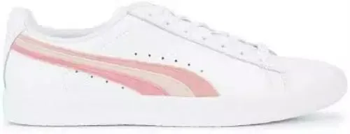 PUMA - WOMENS CLYDE L VELFS LEATHER AND SUEDE TRIM SNEAKERS **FREE SHIPPING**