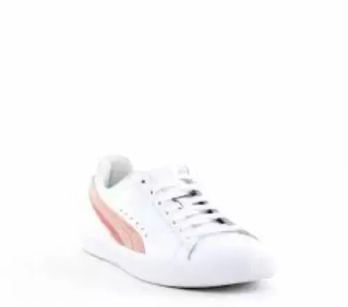 PUMA - WOMENS CLYDE L VELFS LEATHER AND SUEDE TRIM SNEAKERS **FREE SHIPPING**