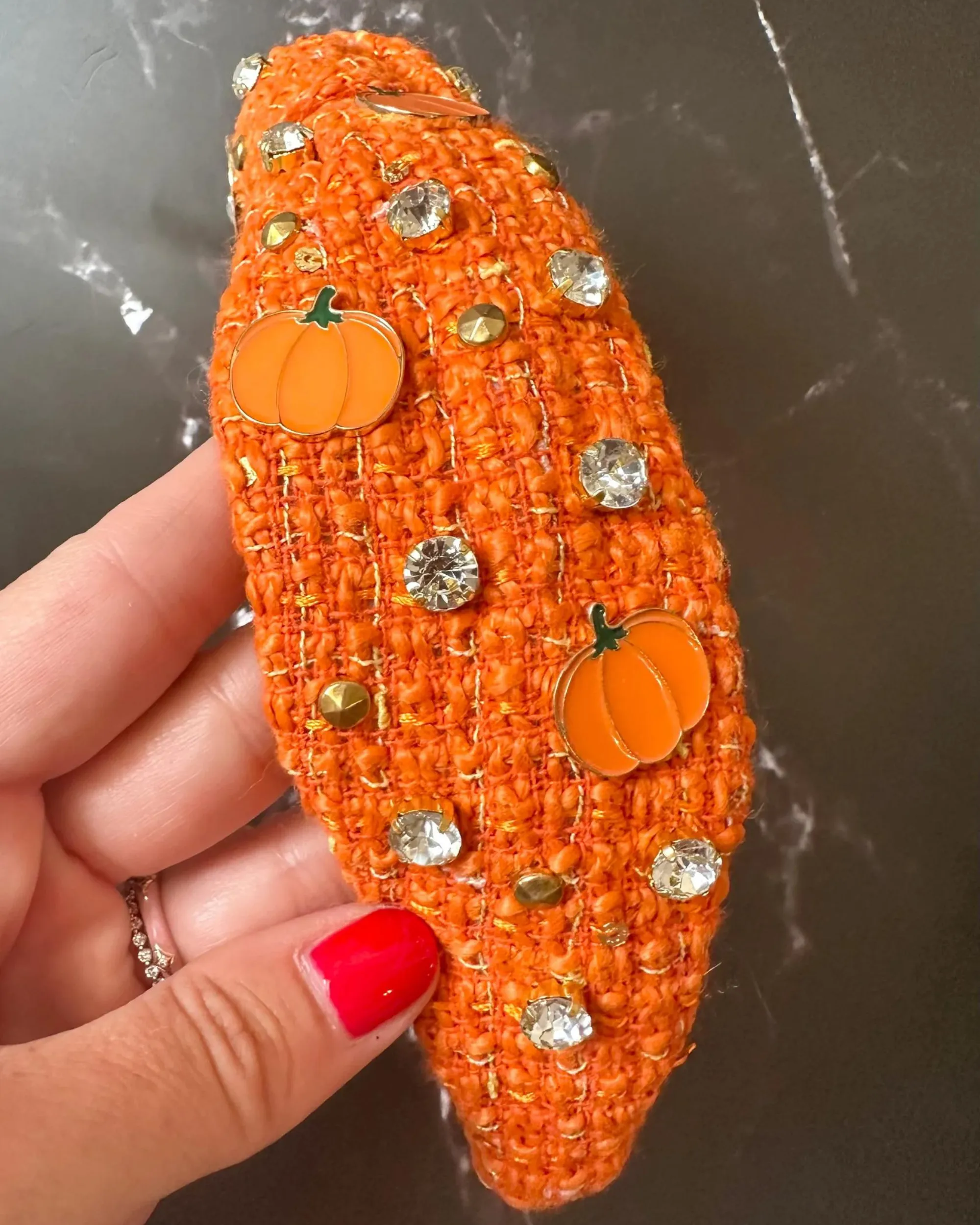 Pumpkin Tweed Headband