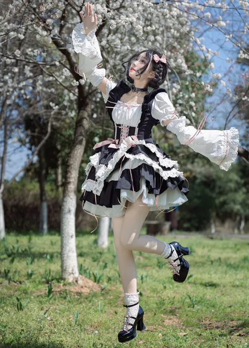 Pure Tea For Dream~Sweet Lolita Platform Pearl Bow Shoes