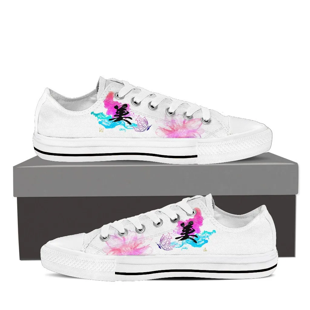 "Bi" - Beauty Kanji Low Top Shoes - Womens
