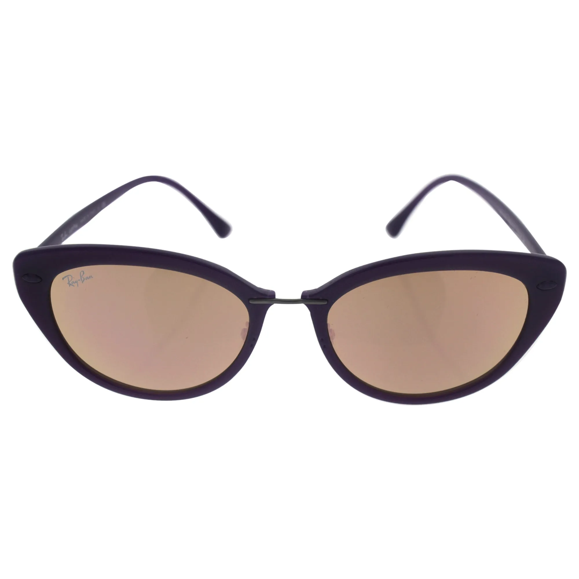 Ray-Ban Women's Injected Woman Sunglass Rectangular, SHINY VIOLET, 52mm