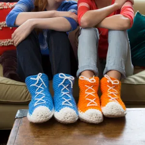 Red Heart Crochet Hi-Top Slipper Socks