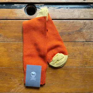 Regent - Cotton Socks - Heel & Toe- Orange & Yellow Heel