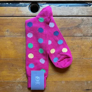 Regent - Cotton Socks - Multicolour Spots - Pink