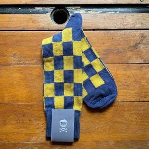 Regent - Cotton Socks - Tile Check - Black & Grey