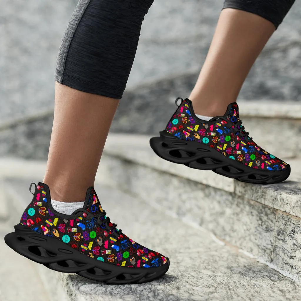 Respiratory Therapist Icons Sneakers - Black Sole