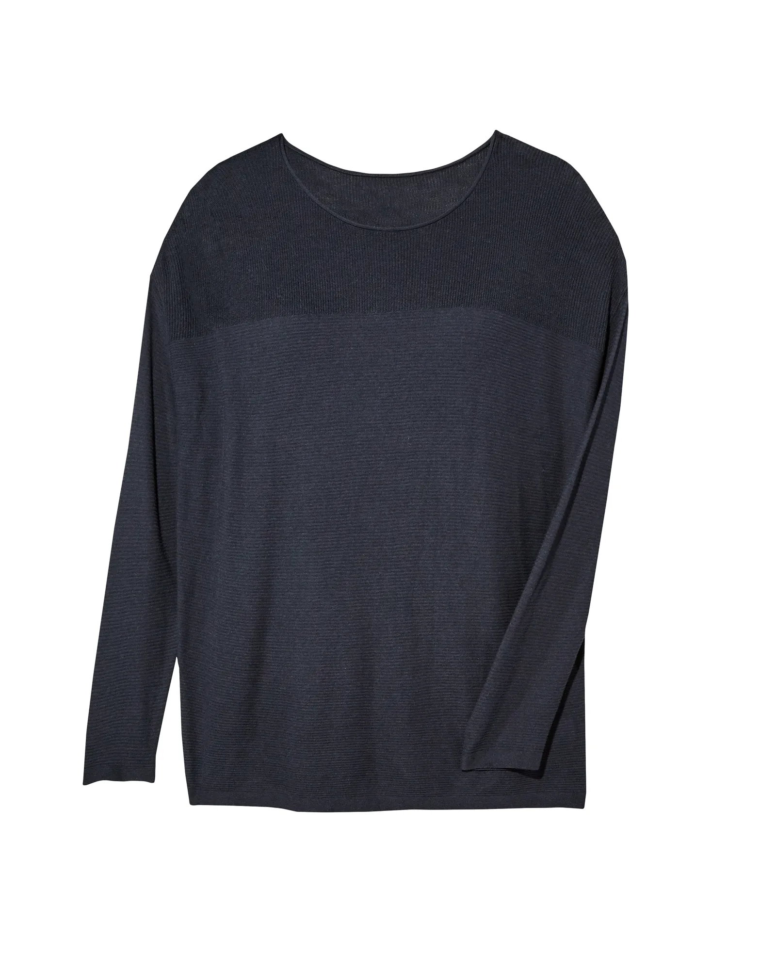 Rosabel Long Sleeve Textured Pullover Sweater | Navy