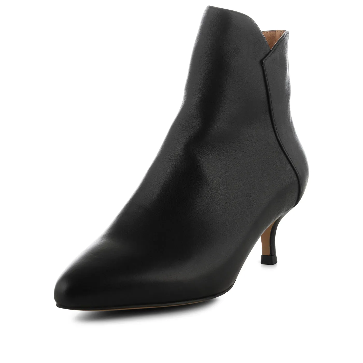Saga boot leather - BLACK
