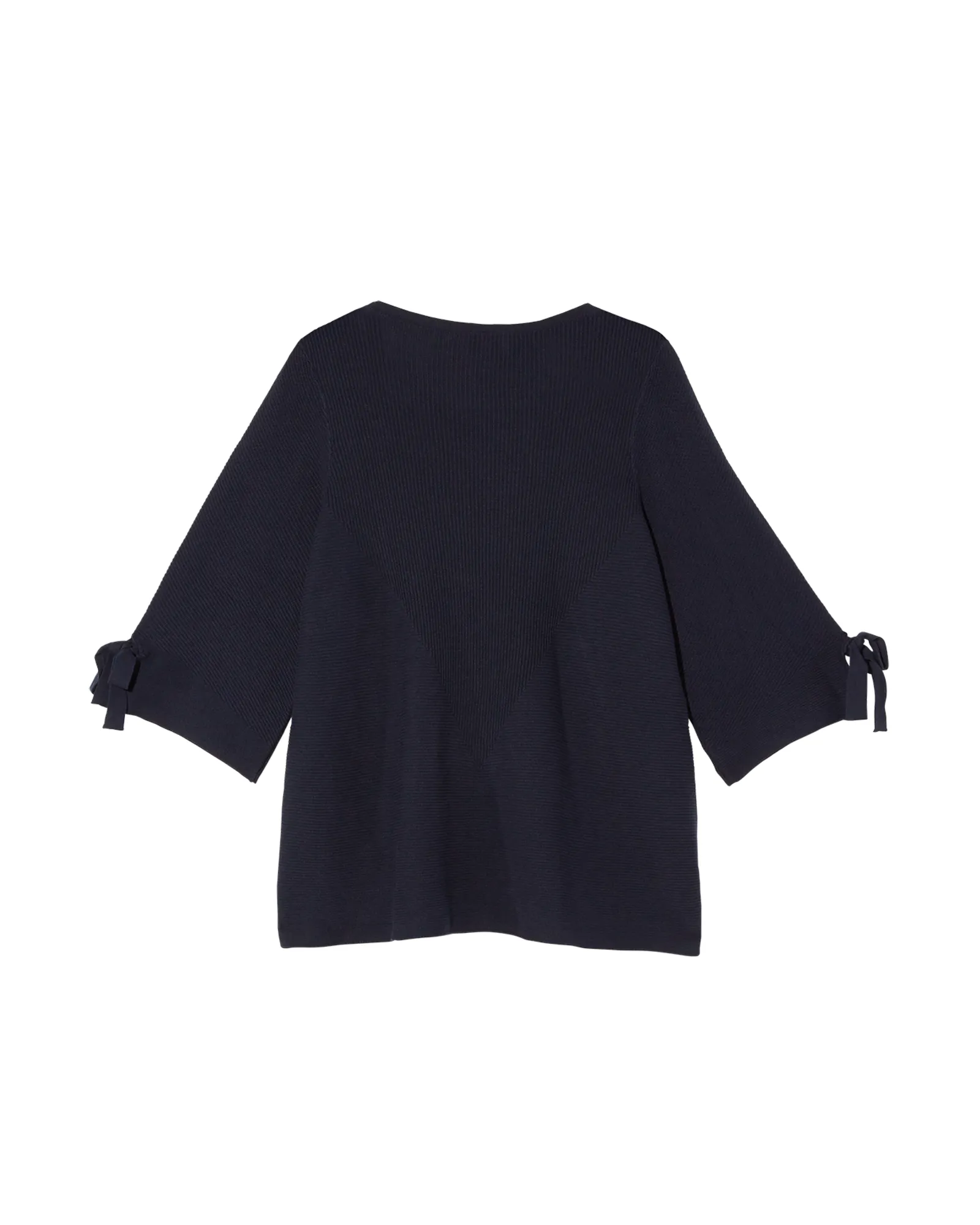 Sandy 3/4 Sleeve Sweater with Bows | Navy