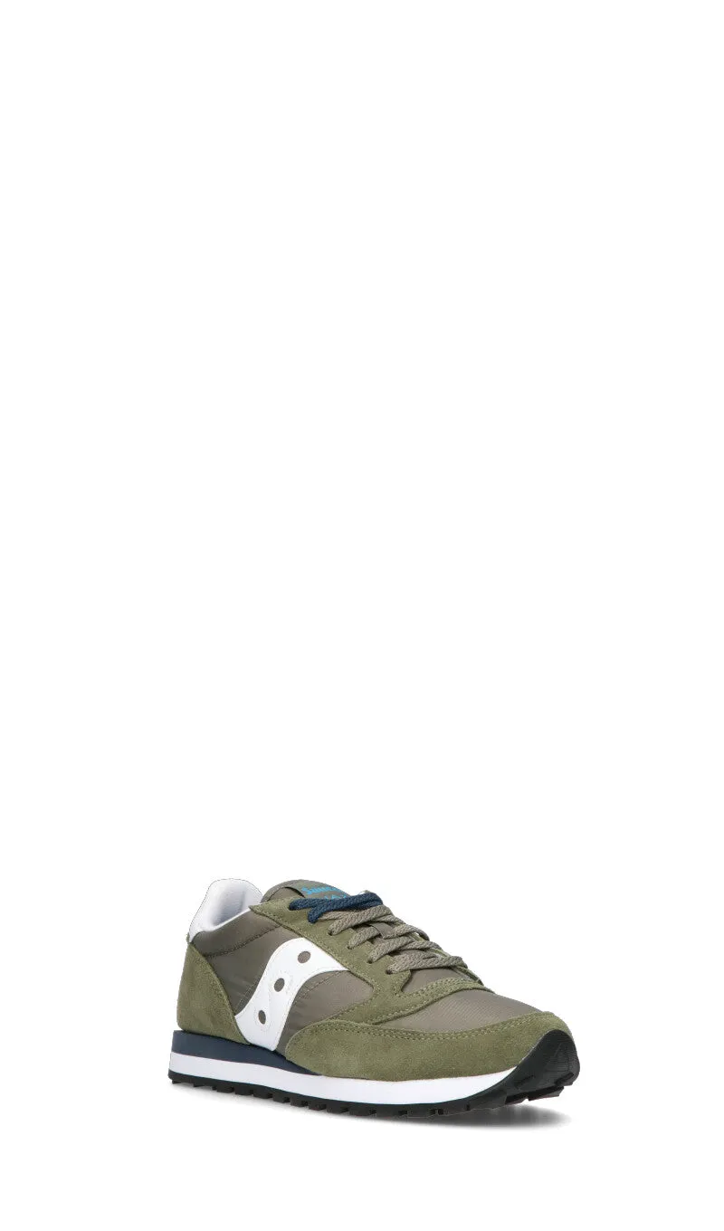 SAUCONY Sneaker uomo verde in suede