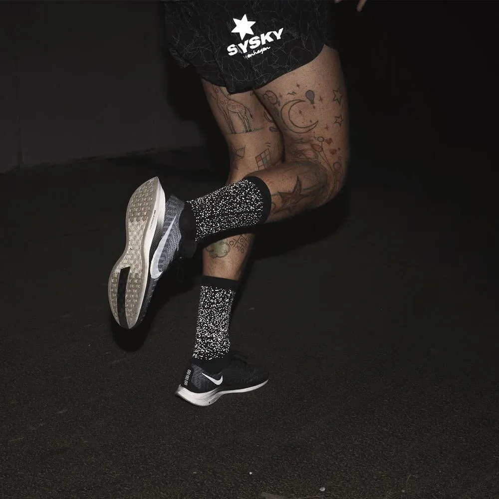 SAYSKY Reflective Combat High Socks Black