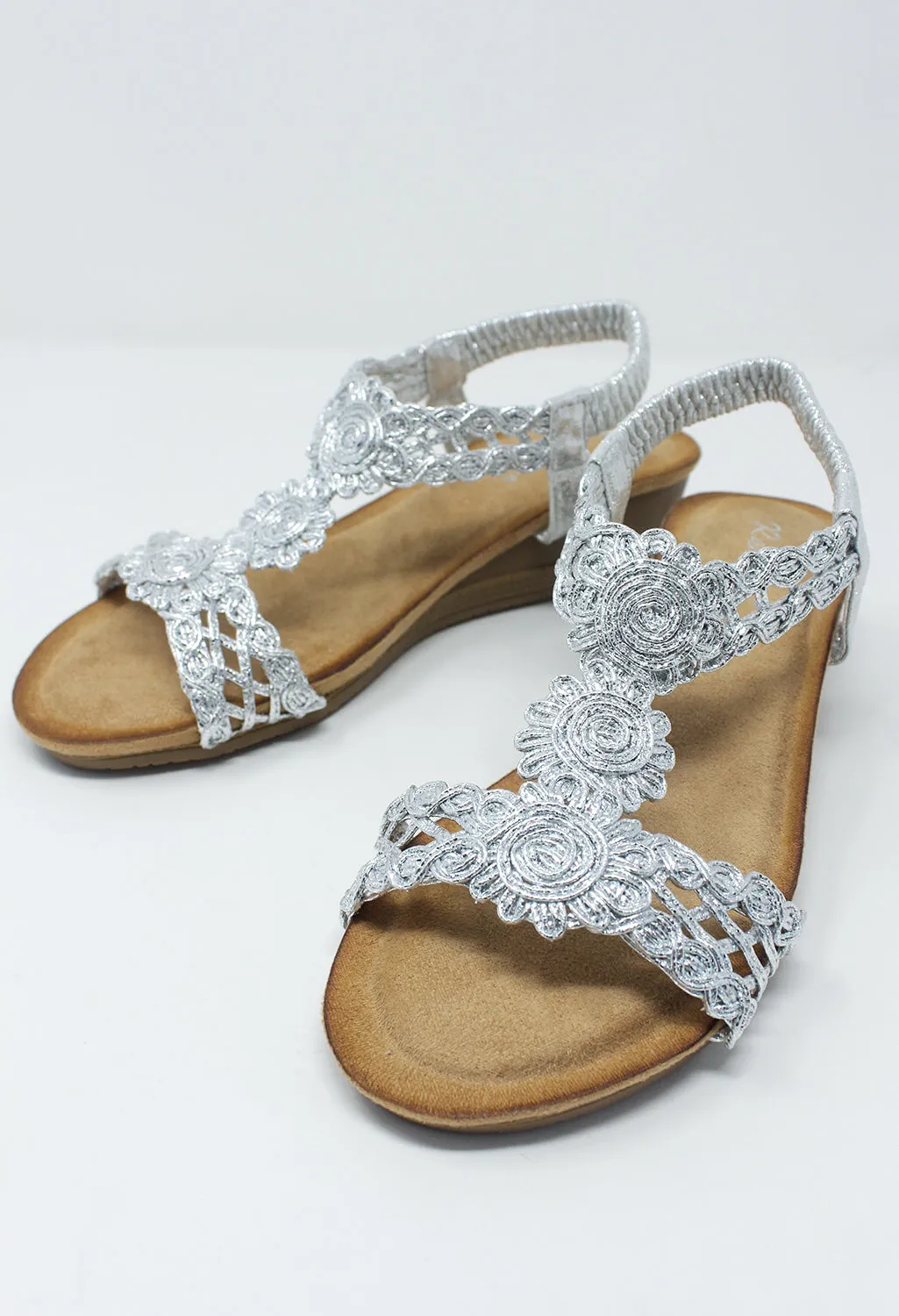 Silver Wedge Sandal-1