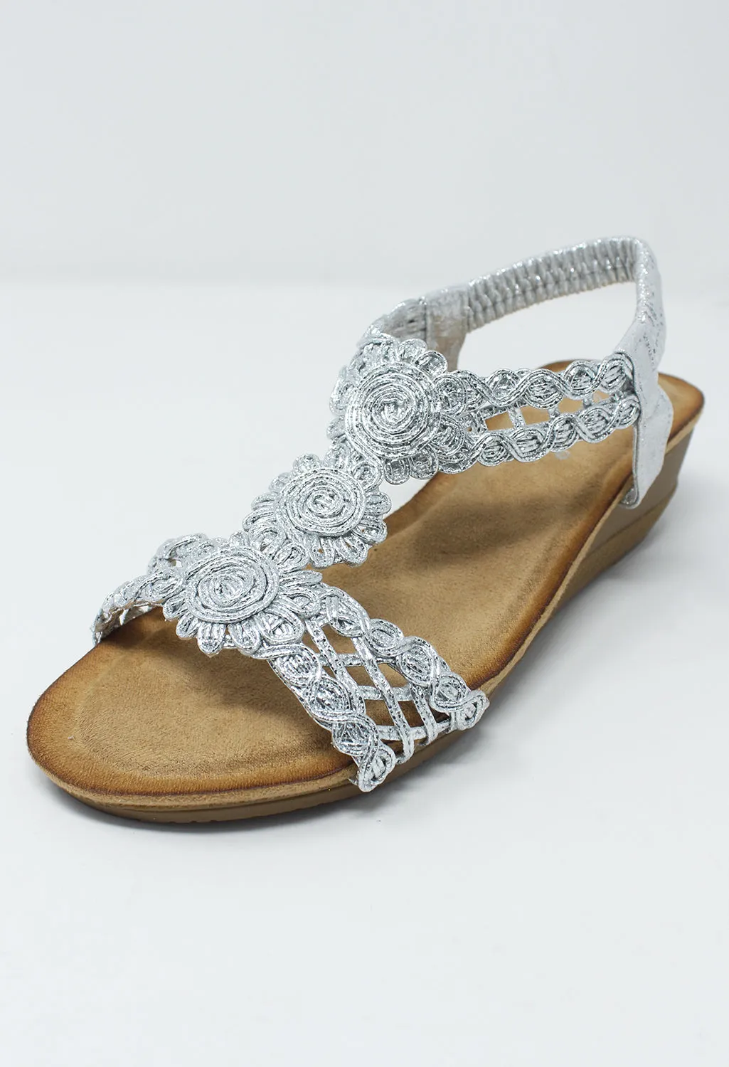 Silver Wedge Sandal-1