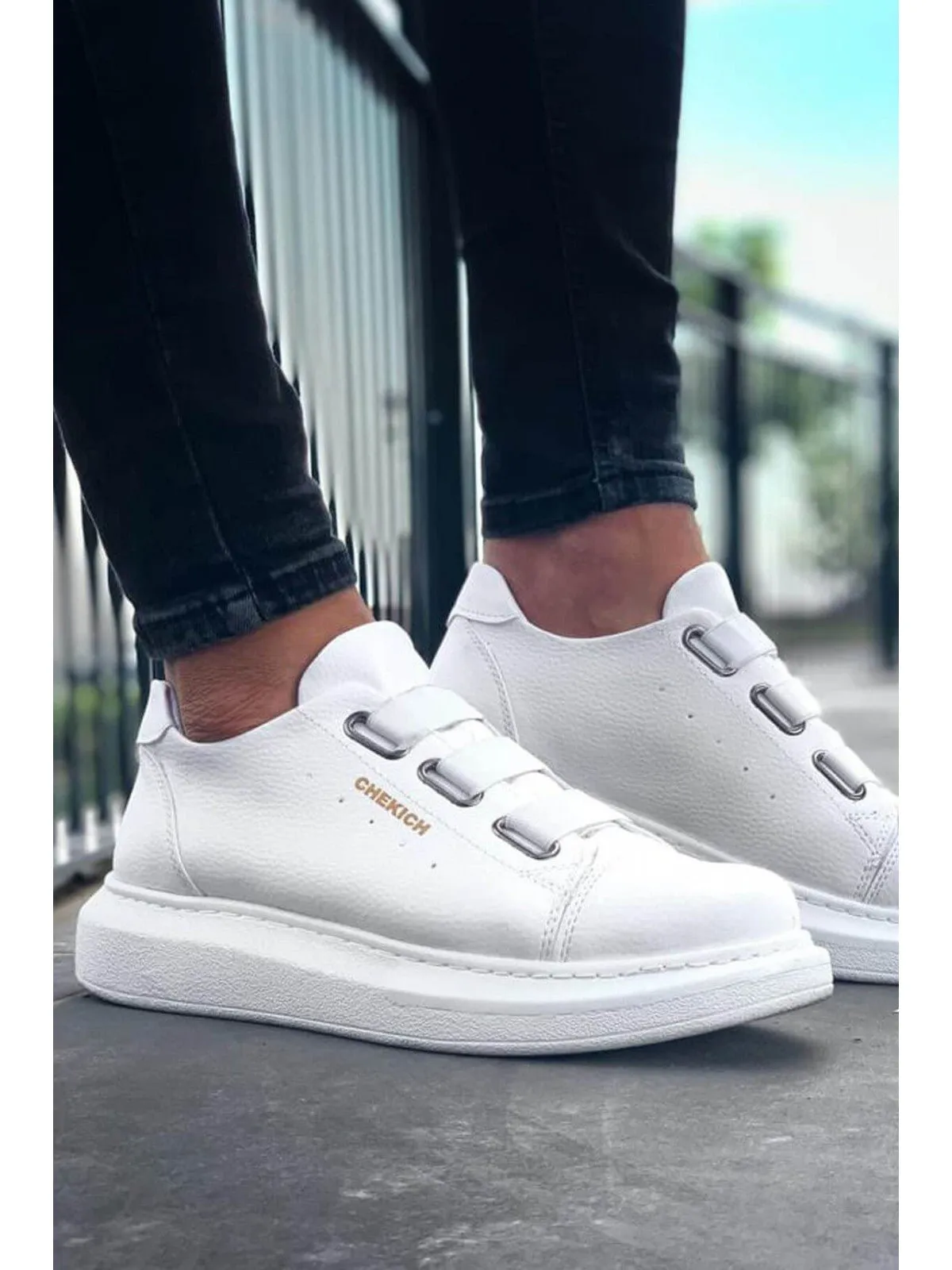 Sneakerjeans Triple White Banding Sneaker CH253