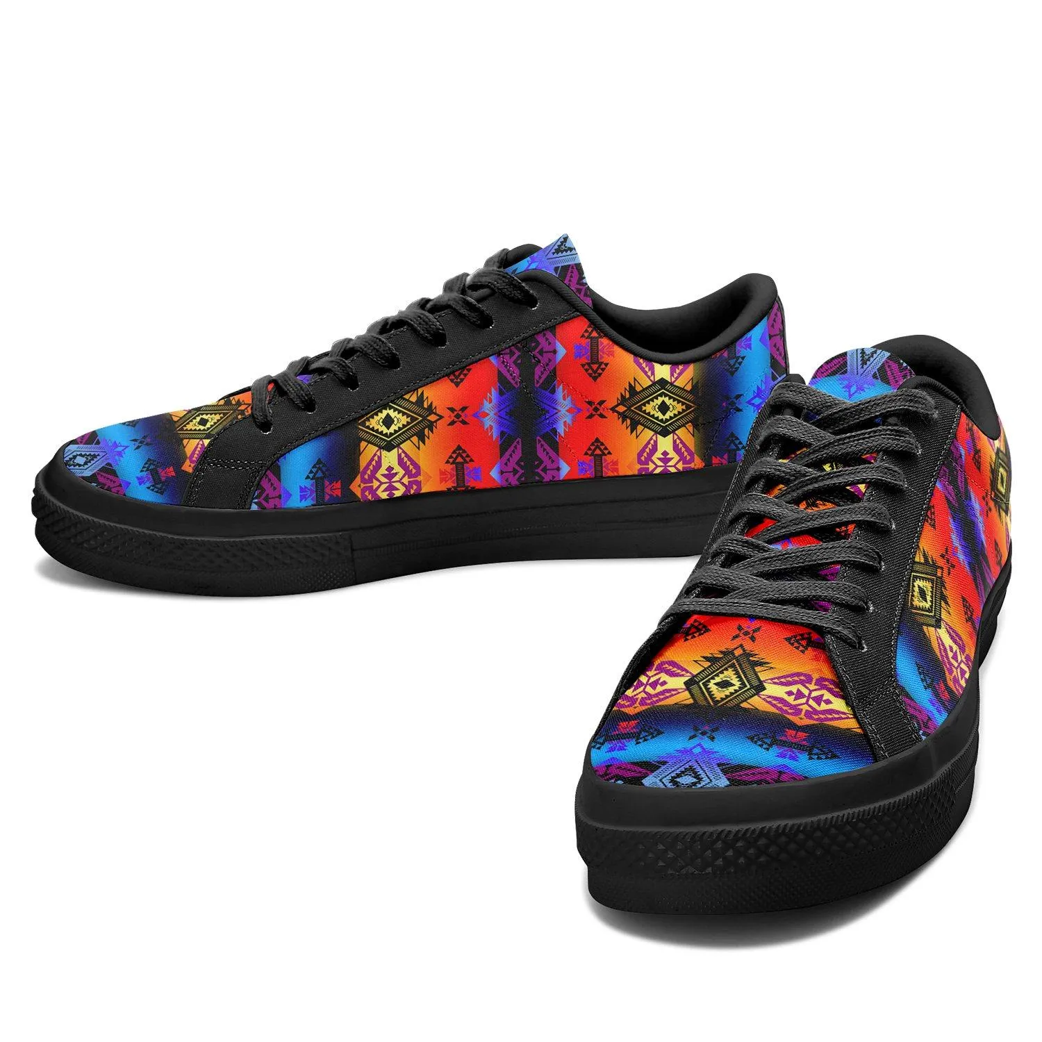 Sovereign Nation Sunset Aapisi Low Top Canvas Shoes Black Sole