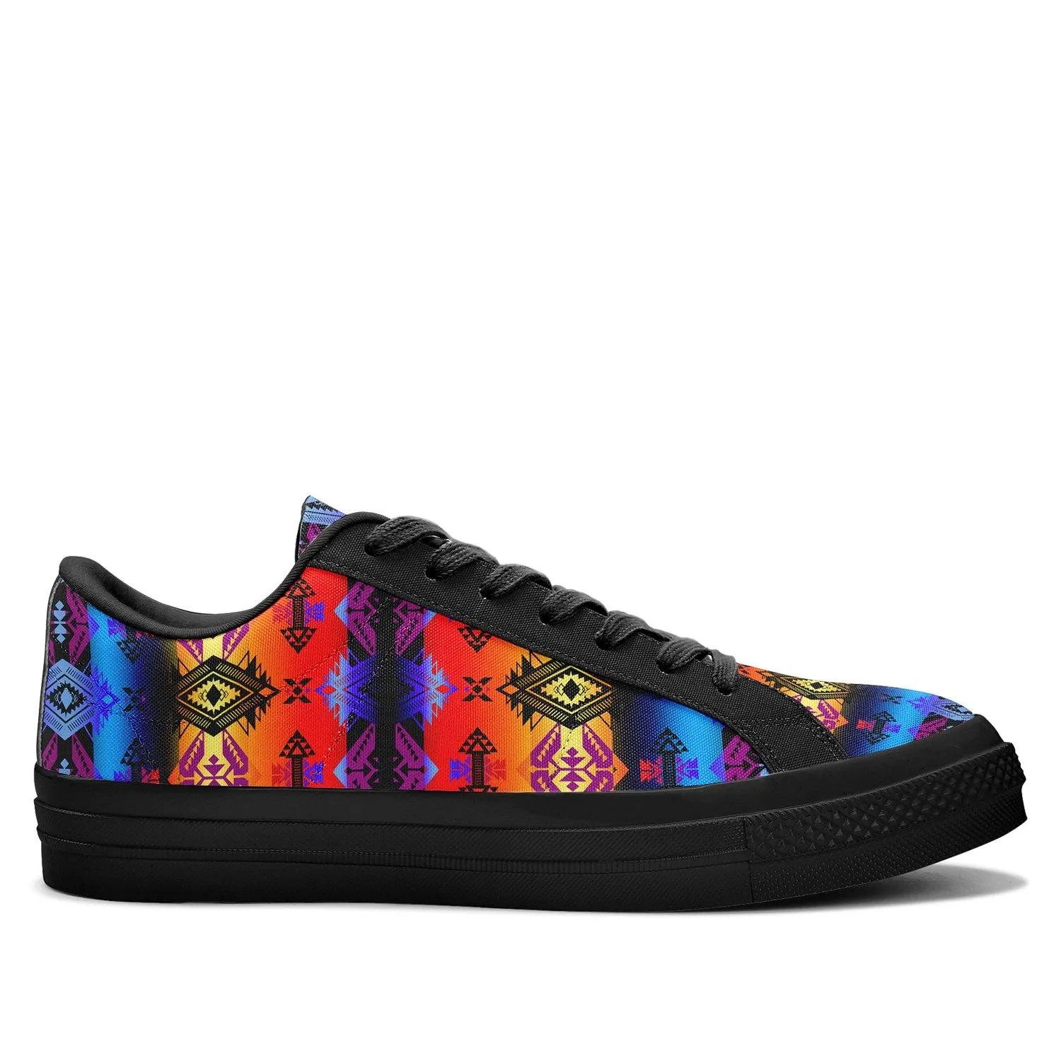 Sovereign Nation Sunset Aapisi Low Top Canvas Shoes Black Sole
