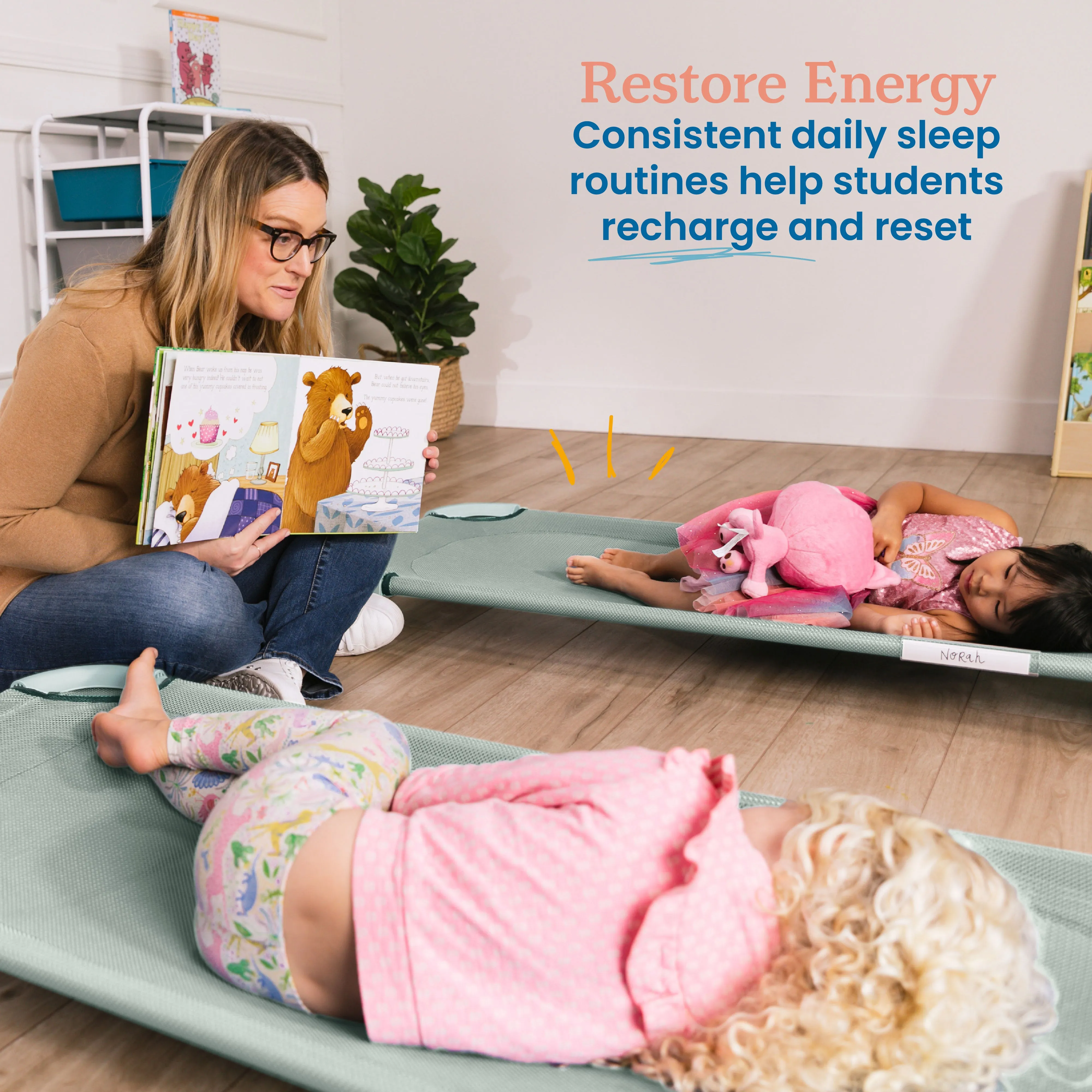 Stackable Cozy Cot with Blanket and Pillow Storage, Ready to Assemble, 6-Pack