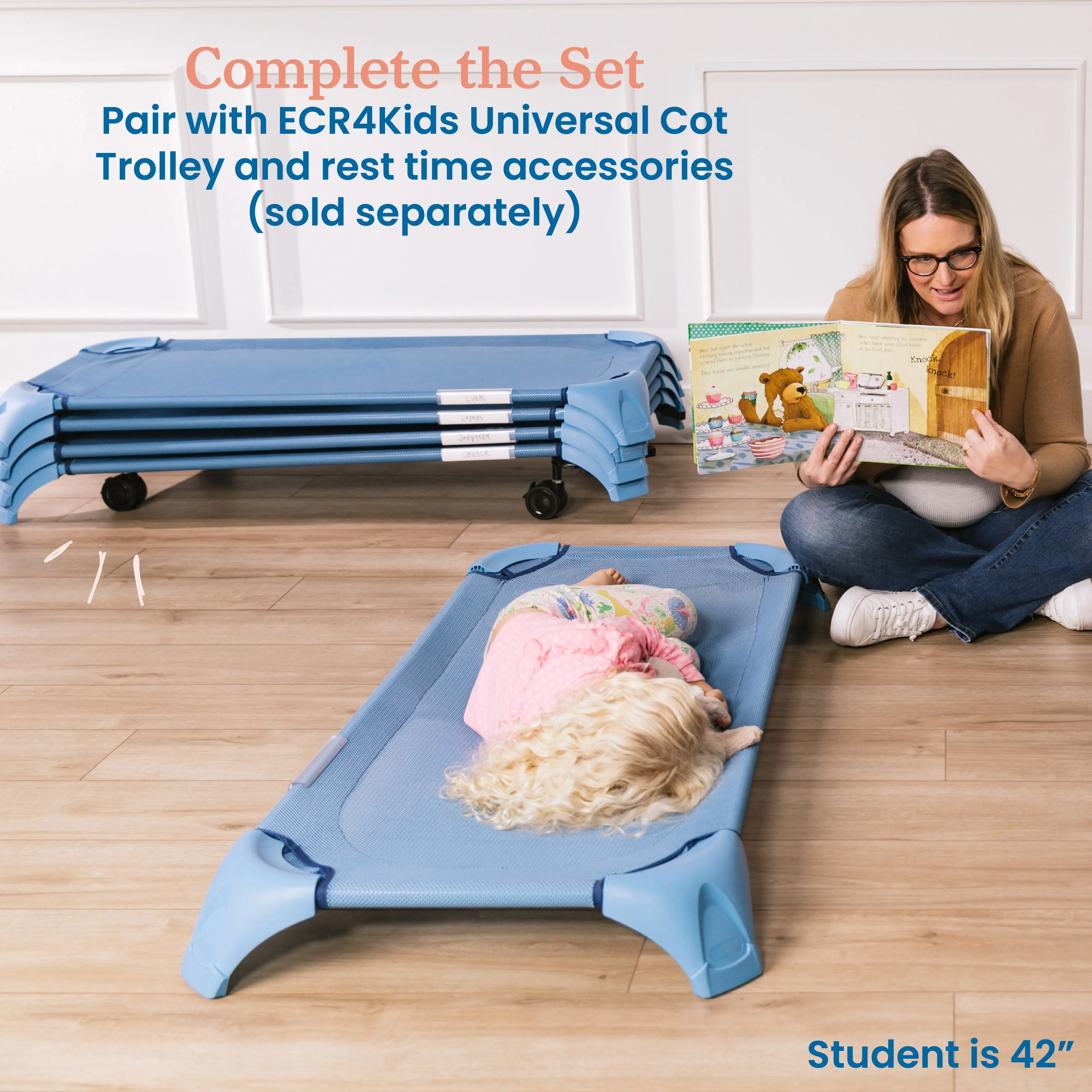 Stackable Cozy Cot with Blanket and Pillow Storage, Ready to Assemble, 6-Pack