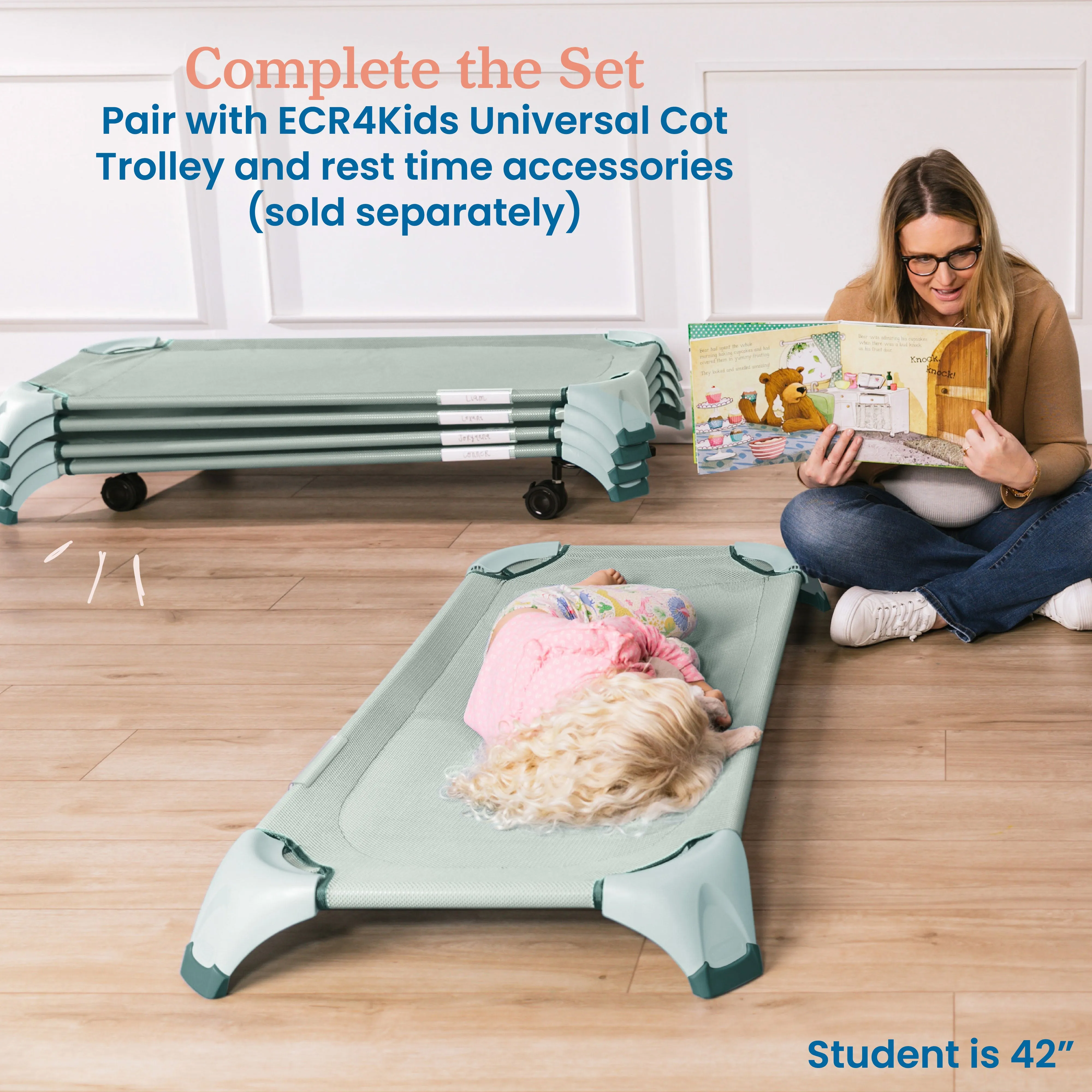 Stackable Cozy Cot with Blanket and Pillow Storage, Ready to Assemble, 6-Pack